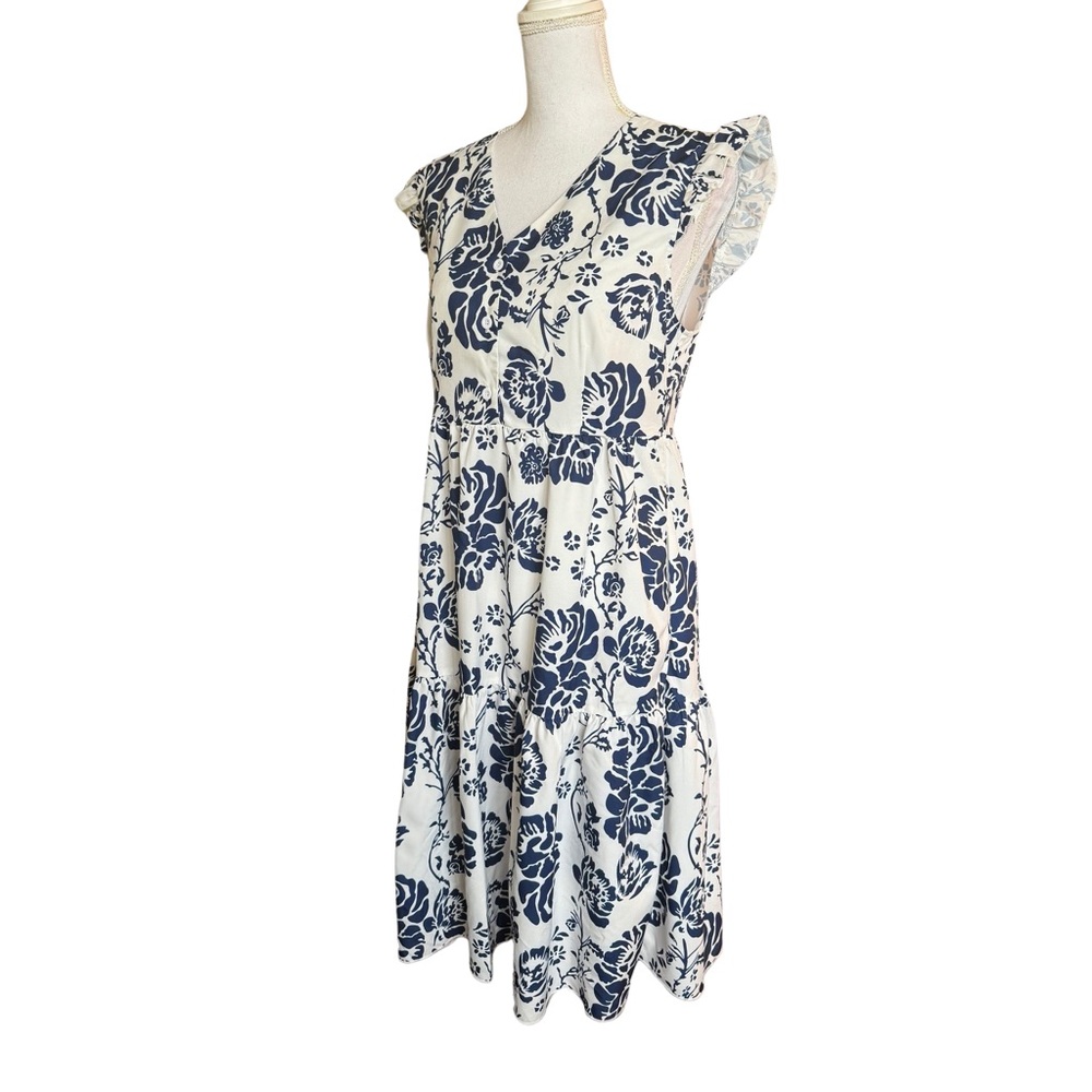 Shein Floral print beautiful midi dress. Ruffle Hem Smock Dress Medium - Picture 5 of 9
